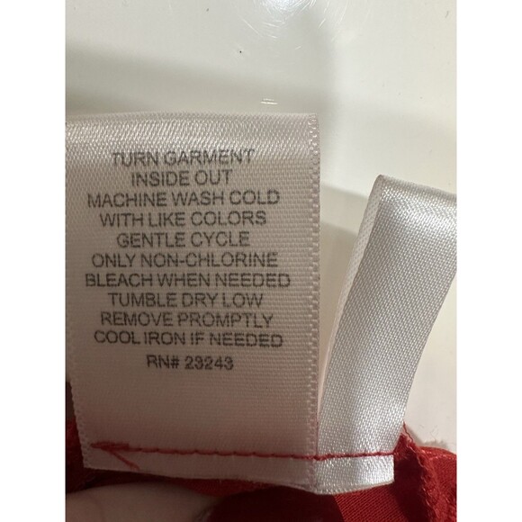 Soho New York & Company Women Red Polyester V-Neck Long Sleeve Top Blouse XL - Picture 4 of 5